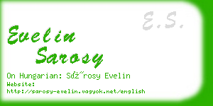 evelin sarosy business card